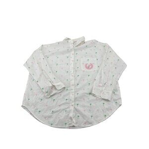 VICTORIA'S SECRET PINK Button Down Collared Boyfriend Shirt Casual 80’s size Med